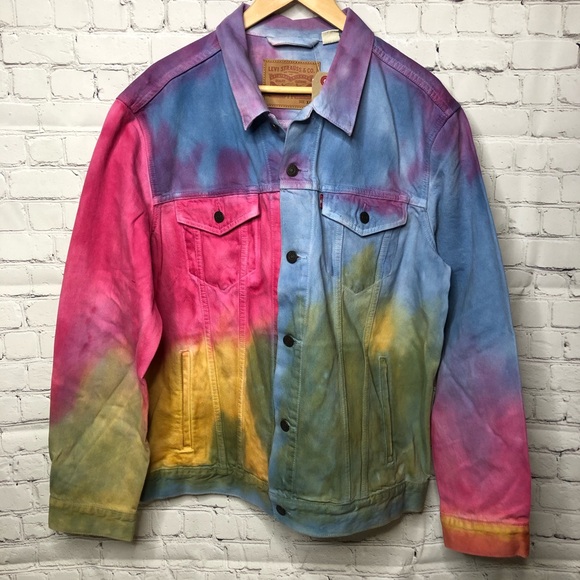 Mens Levis Tie Dye Denim Jacket 